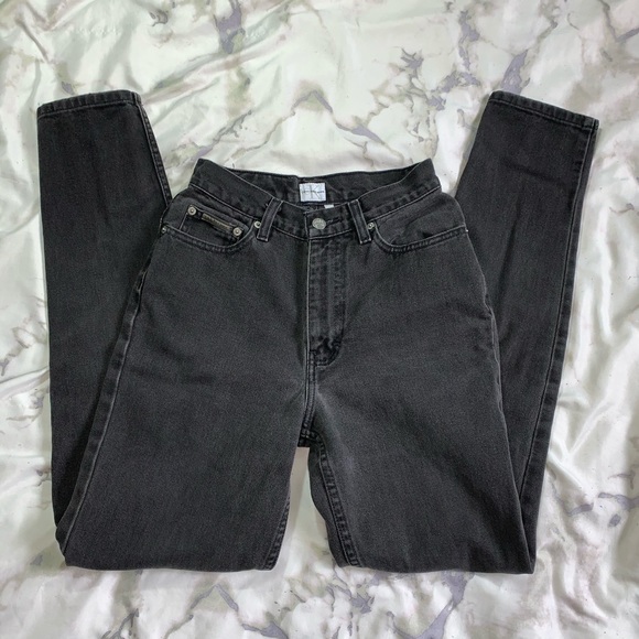 Calvin Klein Jeans Denim - Calvin Klein 4 High Waisted Dark Wash Mom Jeans